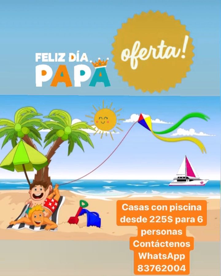 Contáctenos WhatsApp 83762004 #alquilerespuntaleona #paraiso #descanso #familia #diadelpadre
